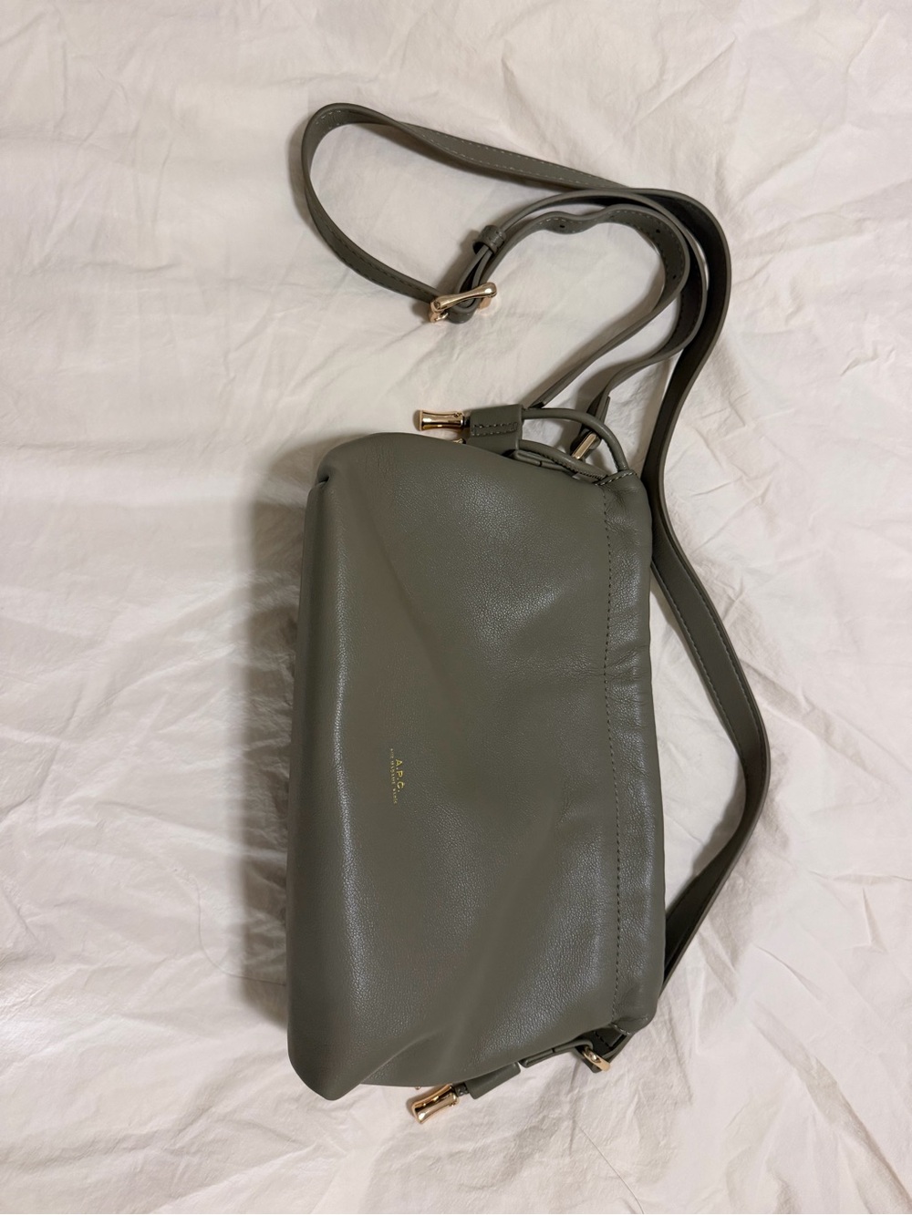 A.P.C. Khaki Adjustable Strap Crossbody